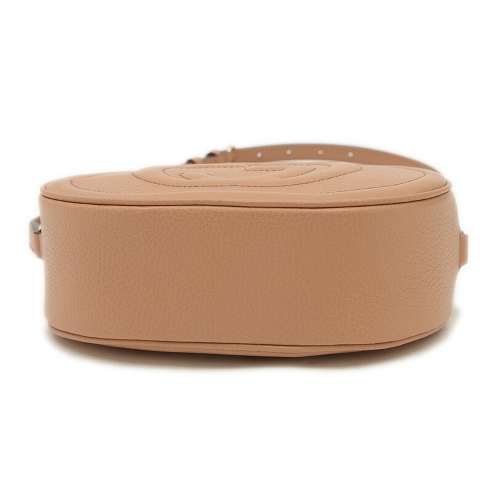 Gucci Shoulder Soho GG Interlocking Beige Bag Leather - Picture 7 of 7